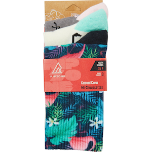 Ripzone Kids' Banana Crew Socks - 3 pk