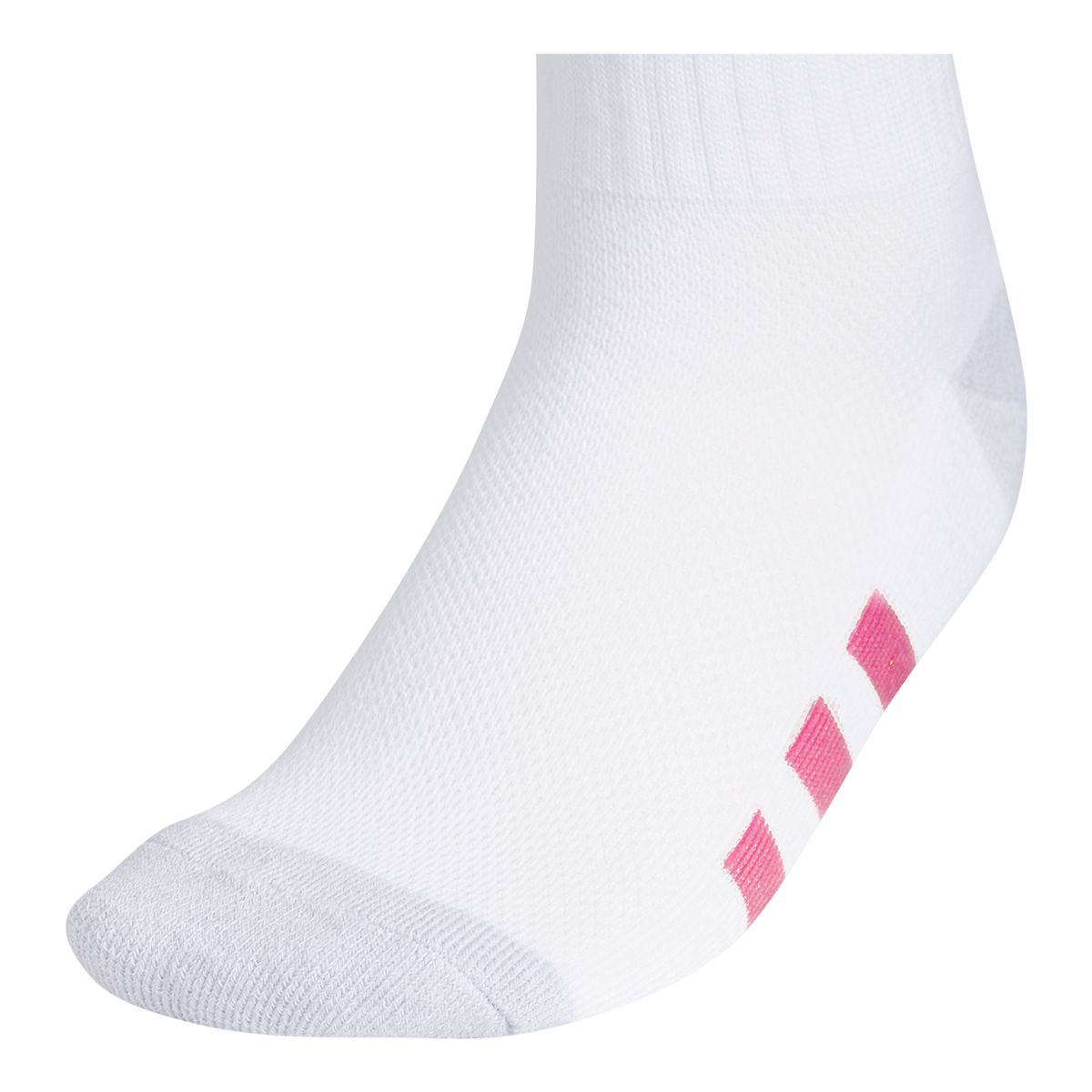 adidas Girls' 3-Stripe Cushioned 3.0 Crew Socks - 6pk