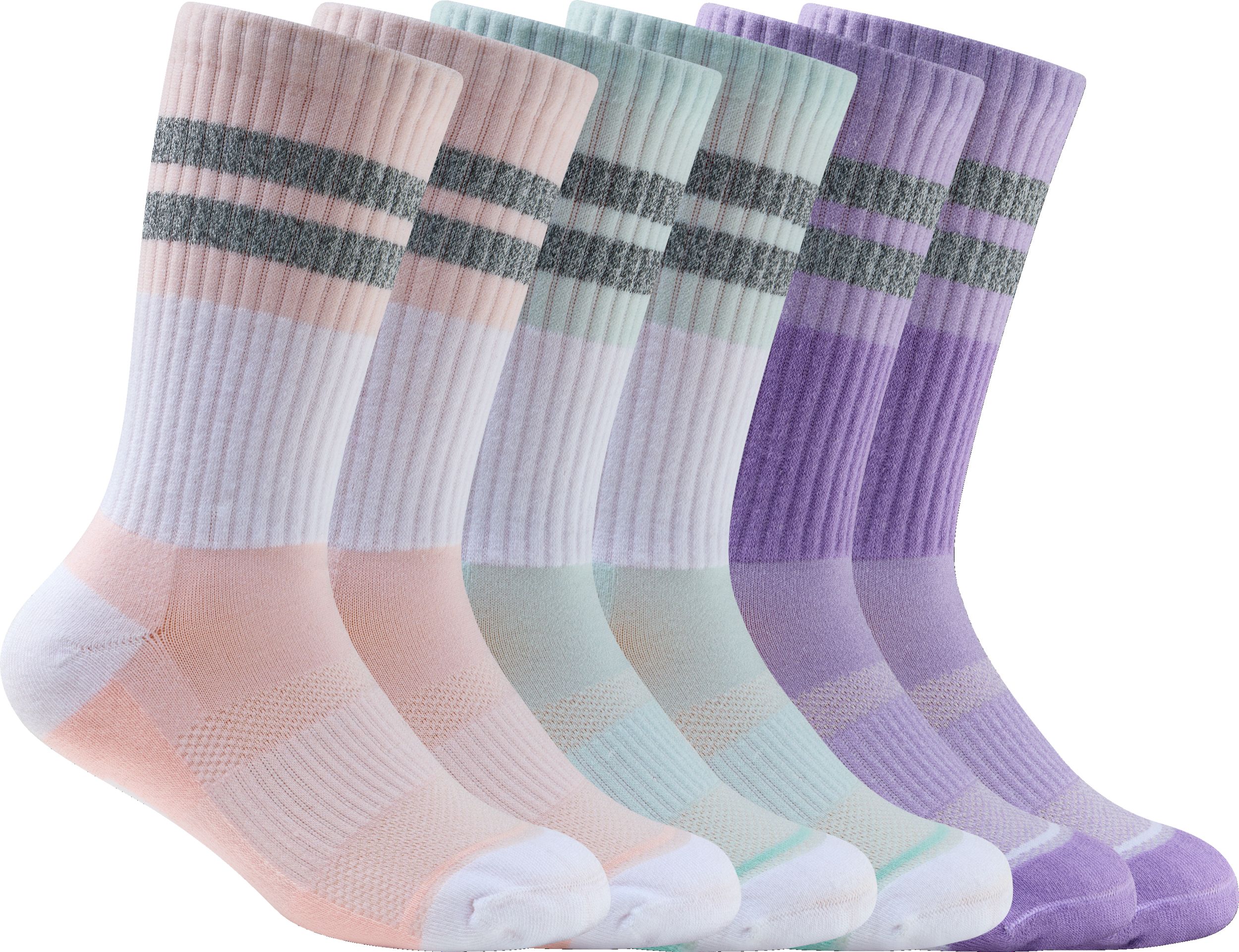 FWD Girls' Performance Crew Socks - 6pk