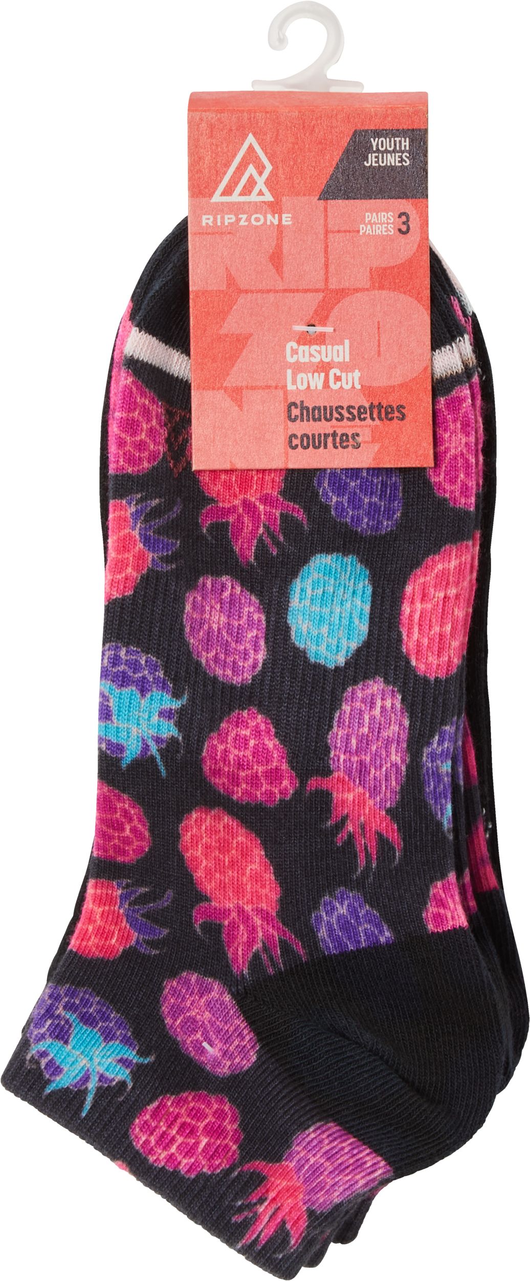 Ripzone Girls' Forest Fruits Crew Socks - 3pk
