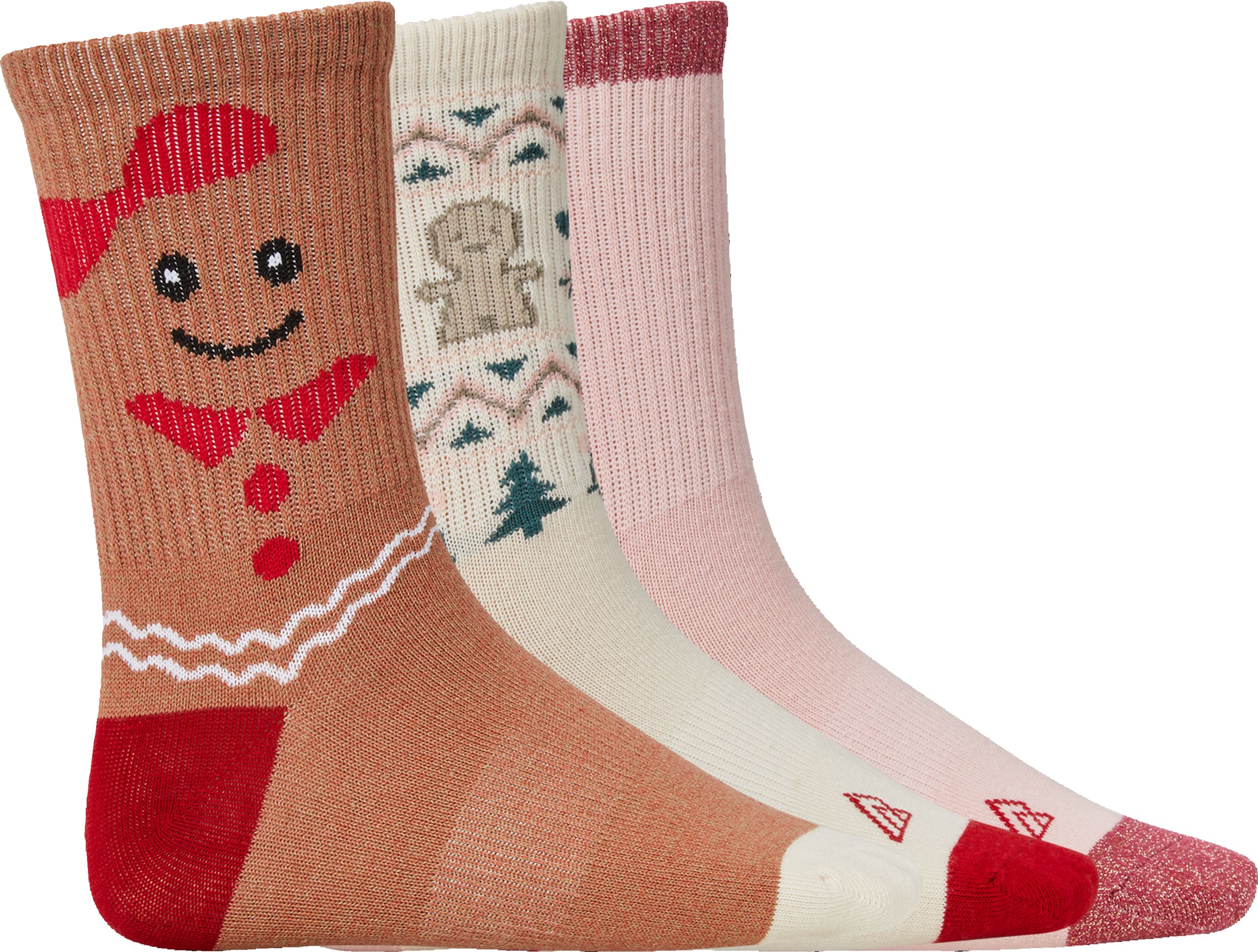 Ripzone Girls' Holiday Crew Socks - 3 Pack