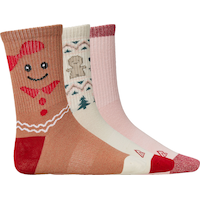 Ripzone Girls' Holiday Crew Socks - 3 Pack Side_Right