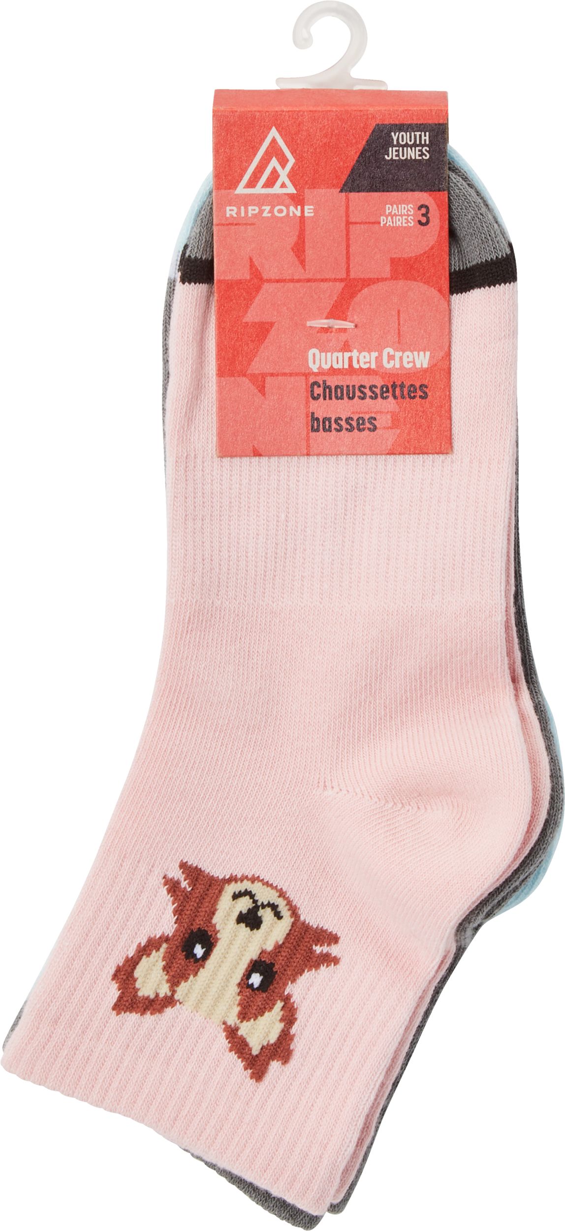 Ripzone Kids' Animals Quarter Crew Socks - 3 pk