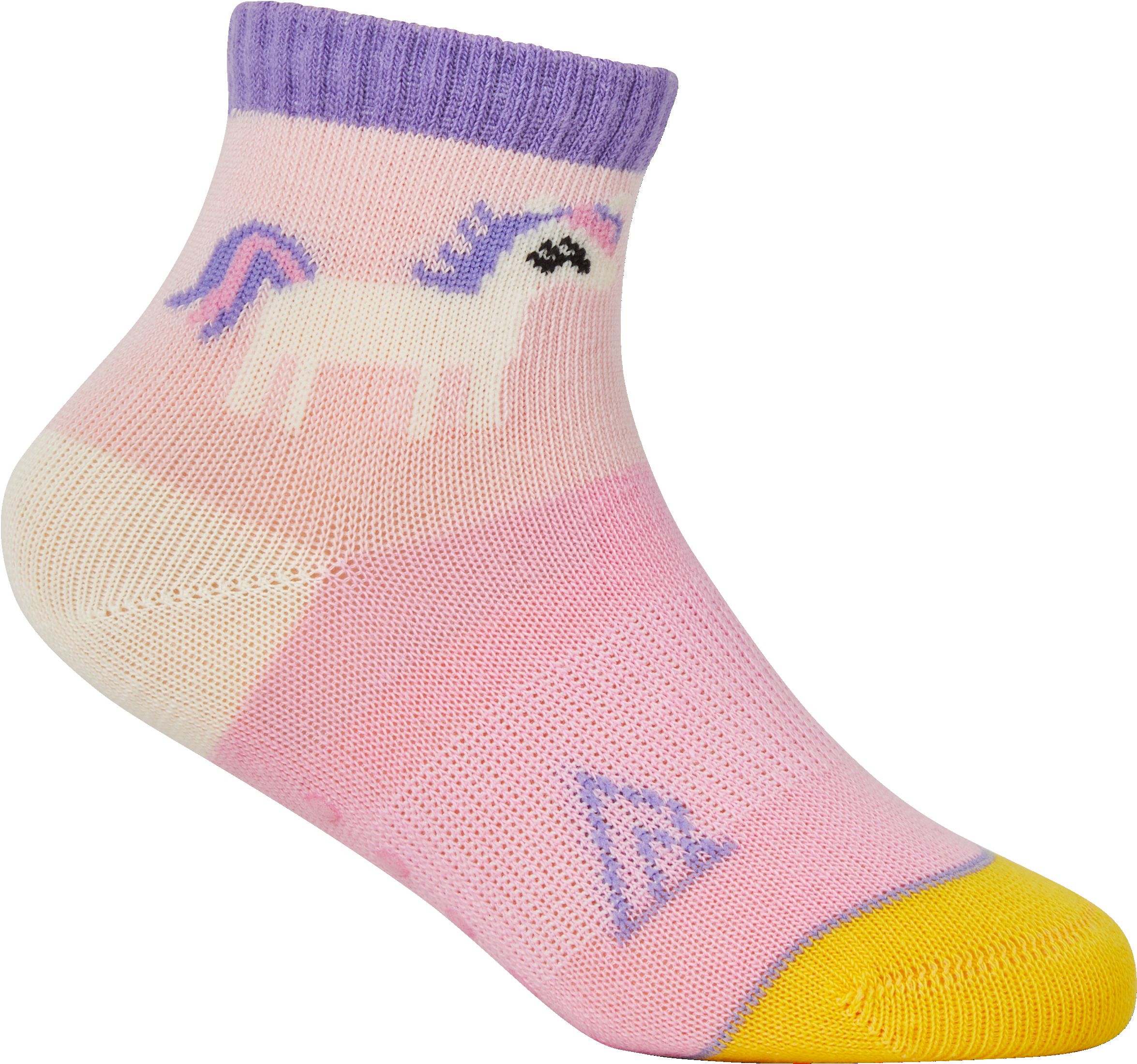 Ripzone Toddler Girls' Unicorn Quarter Crew Socks - 3 Pack