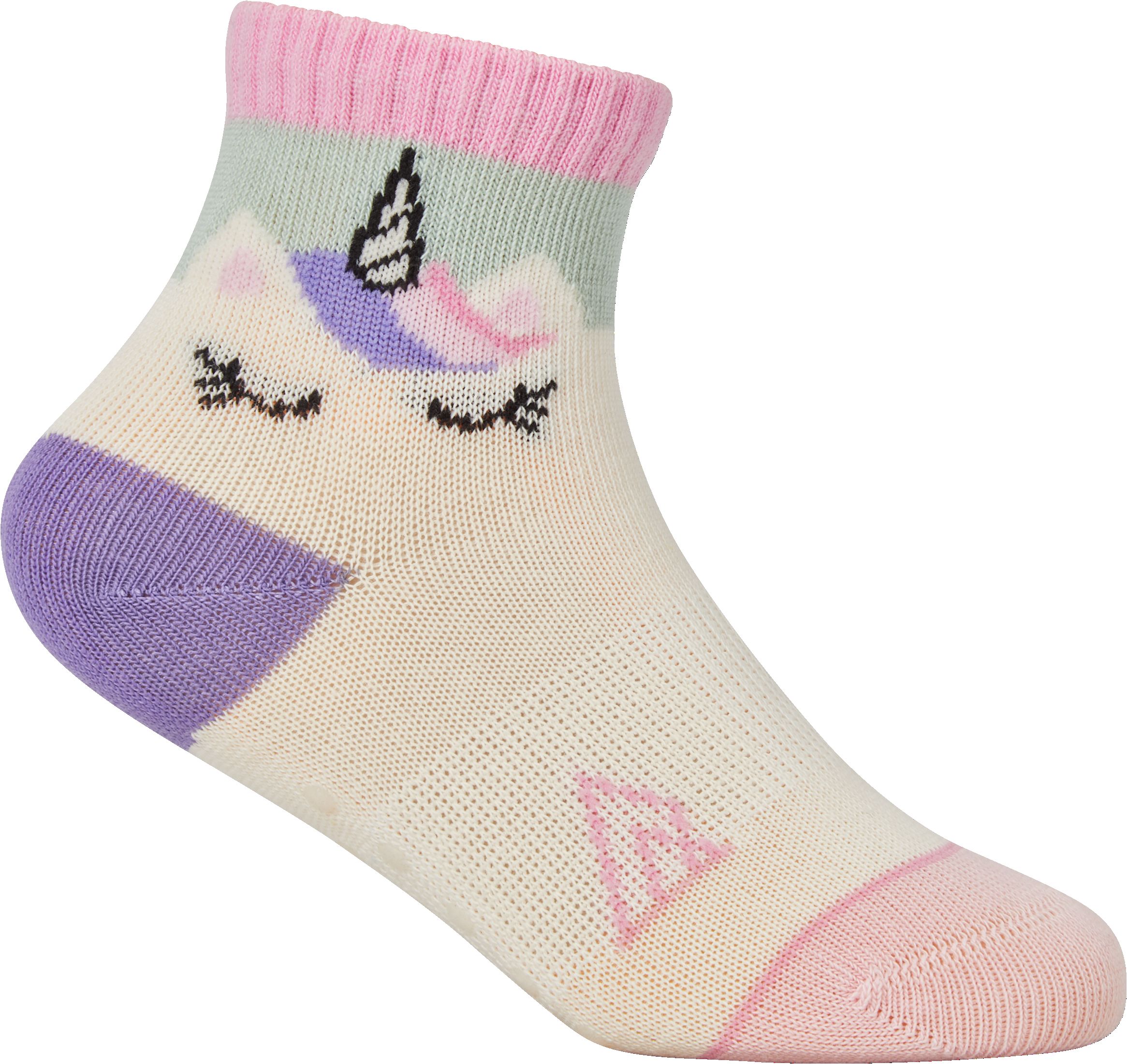 Ripzone Toddler Girls' Unicorn Quarter Crew Socks - 3 Pack