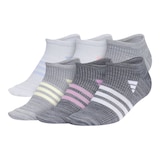 adidas Girls' Superlite 3.0 No Show Socks - 6 Pack Front_Three_Fourths_Angled_Left