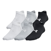 Under Armor Girls' Essential No Show Sock - 6pk Front_Three_Fourths_Angled_Left