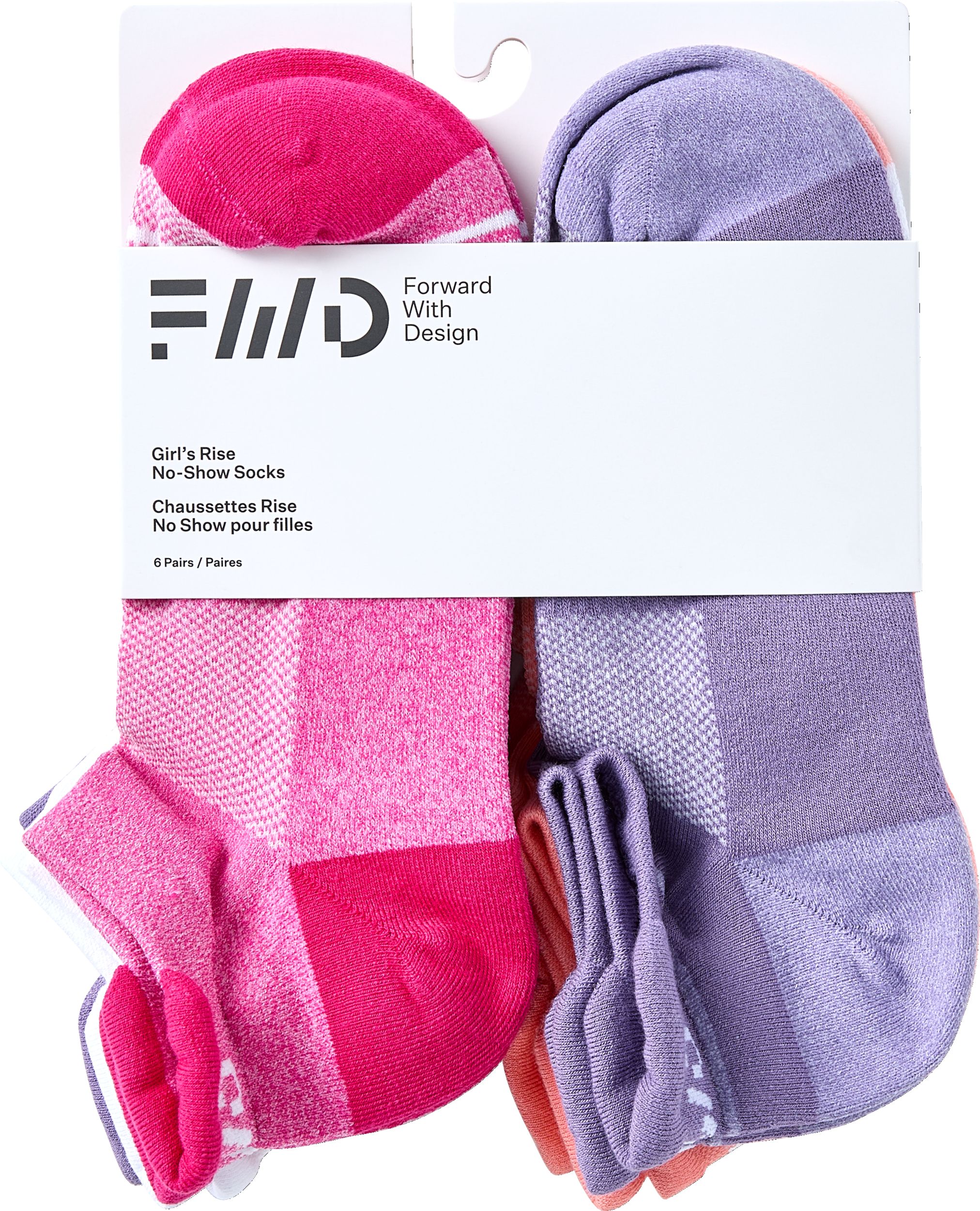 FWD Kids' Rise No Show Socks - 6pk