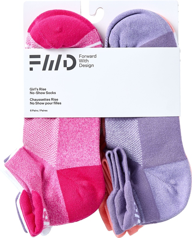 FWD Kids' Rise No Show Socks - 6pk