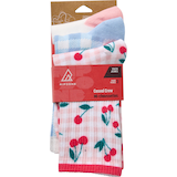 Ripzone Girls' Cherry Crew Socks - 3 Pack Front_Flat
