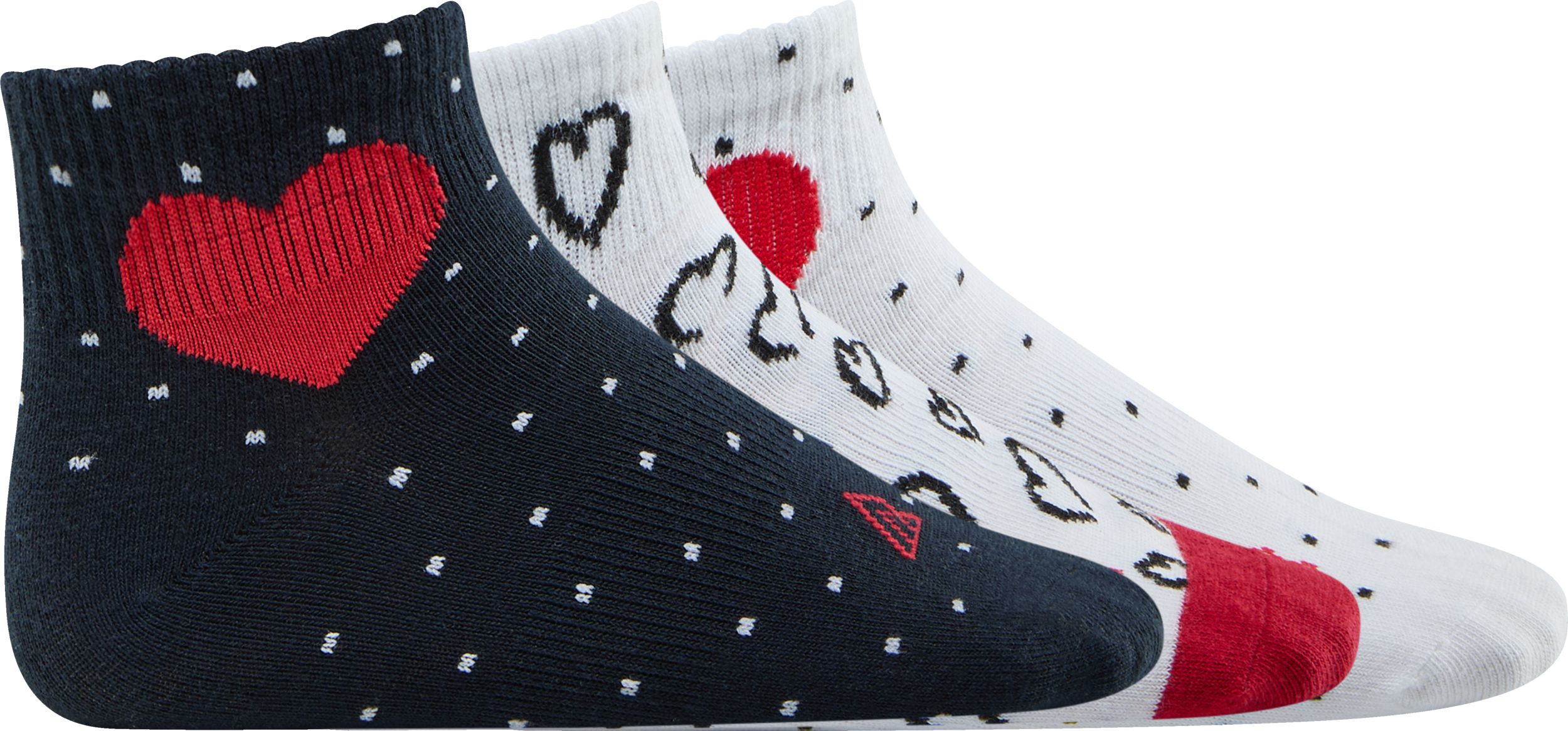 Ripzone Girls' Self Love Quarter Crew Socks - 3 Pack
