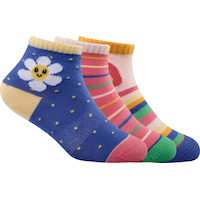 Ripzone Toddler Kids' Rainbows Quarter Crew Socks - 3pk Side_Right