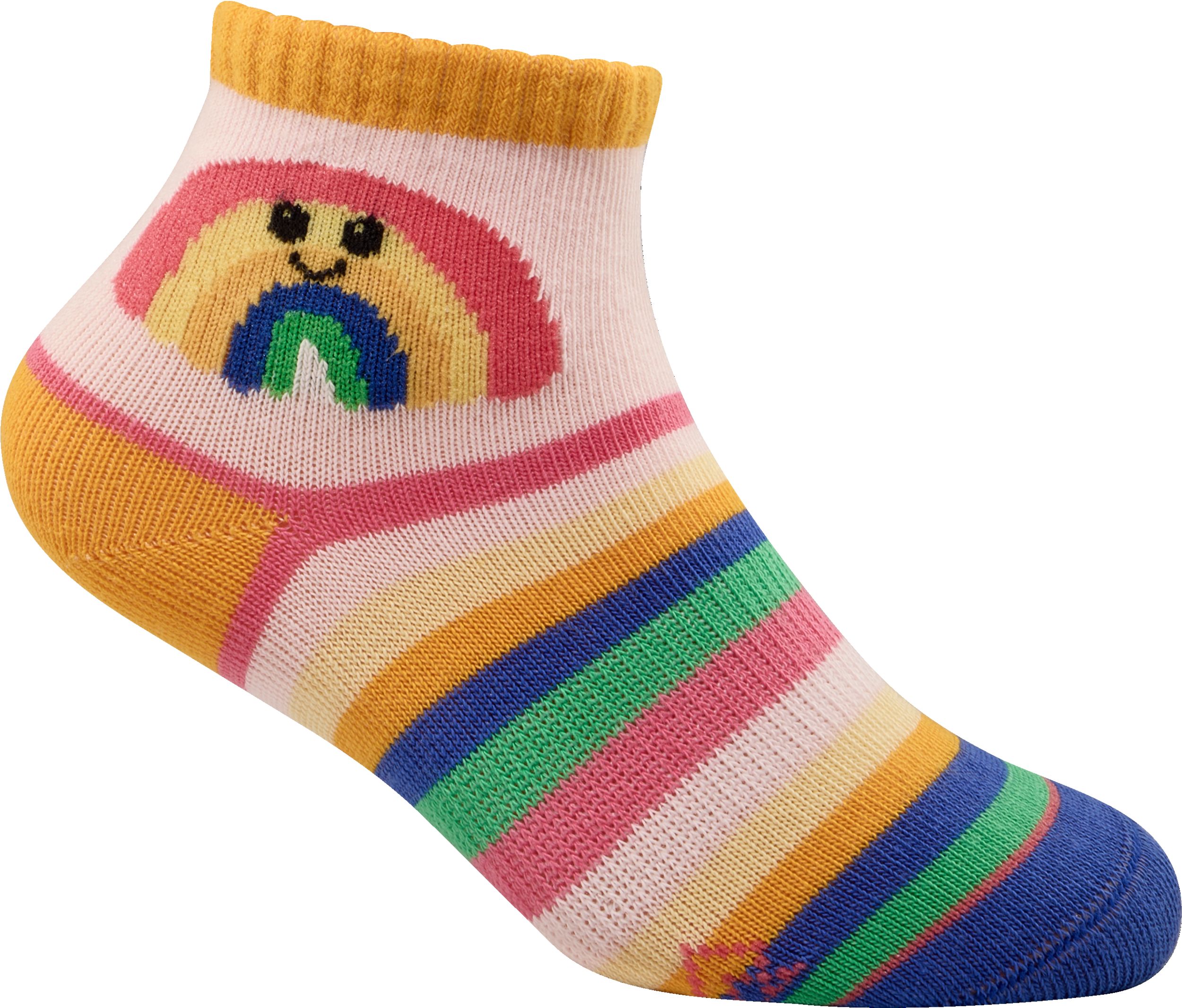 Ripzone Toddler Kids' Rainbows Quarter Crew Socks - 3pk