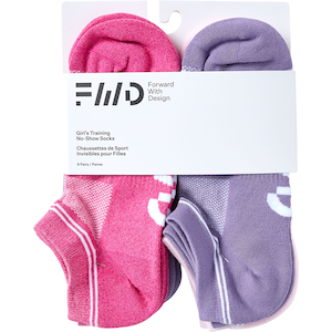 FWD Girls' Athletic No Show Socks - 6 Pack