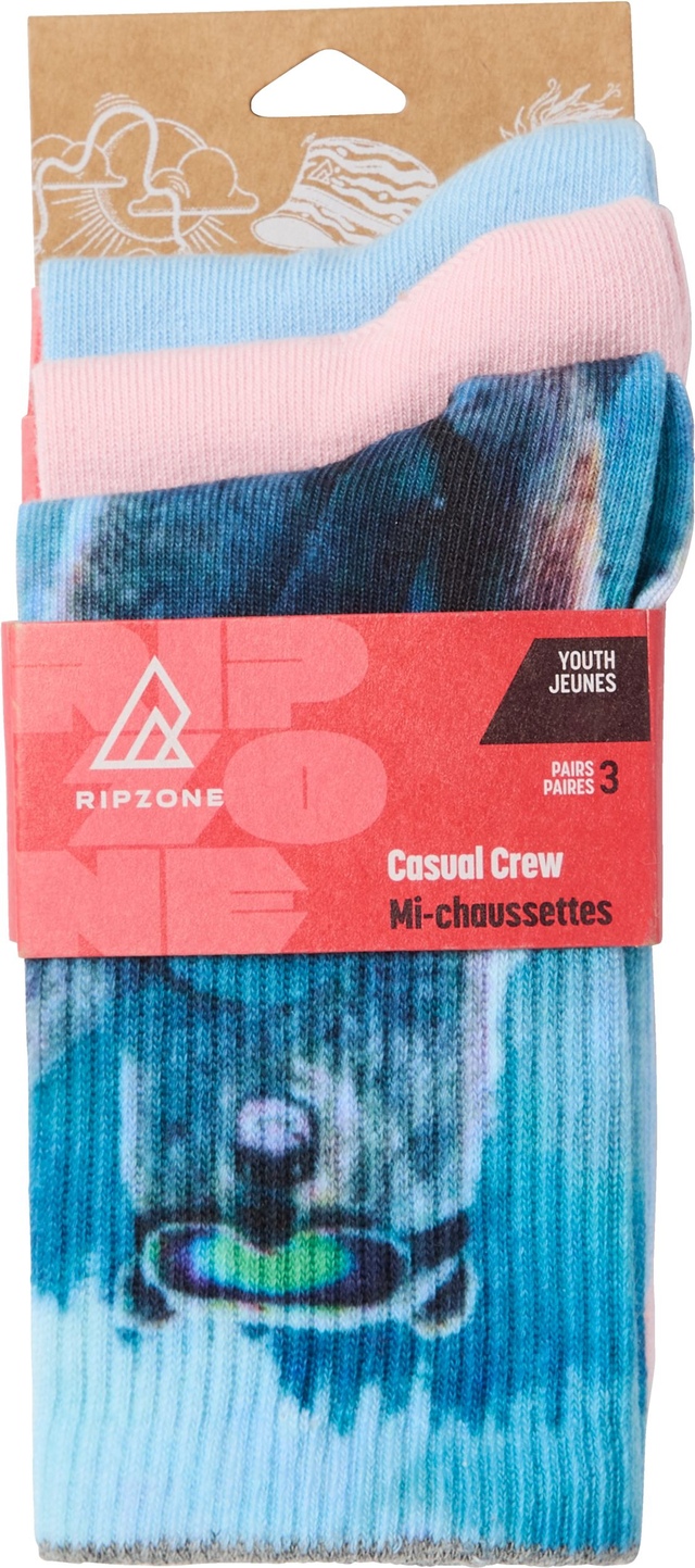 Ripzone Girls' Snow Bear Crew Socks - 3 Pack