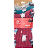 Ripzone Girls' Warm Cats Crew Socks - 3 Pack Front_Flat