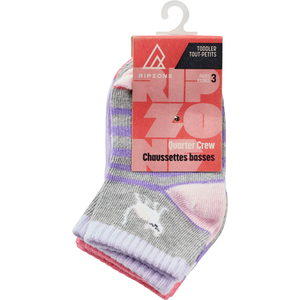 Ripzone Girls' Cats Quarter Crew Socks - 3 Pack