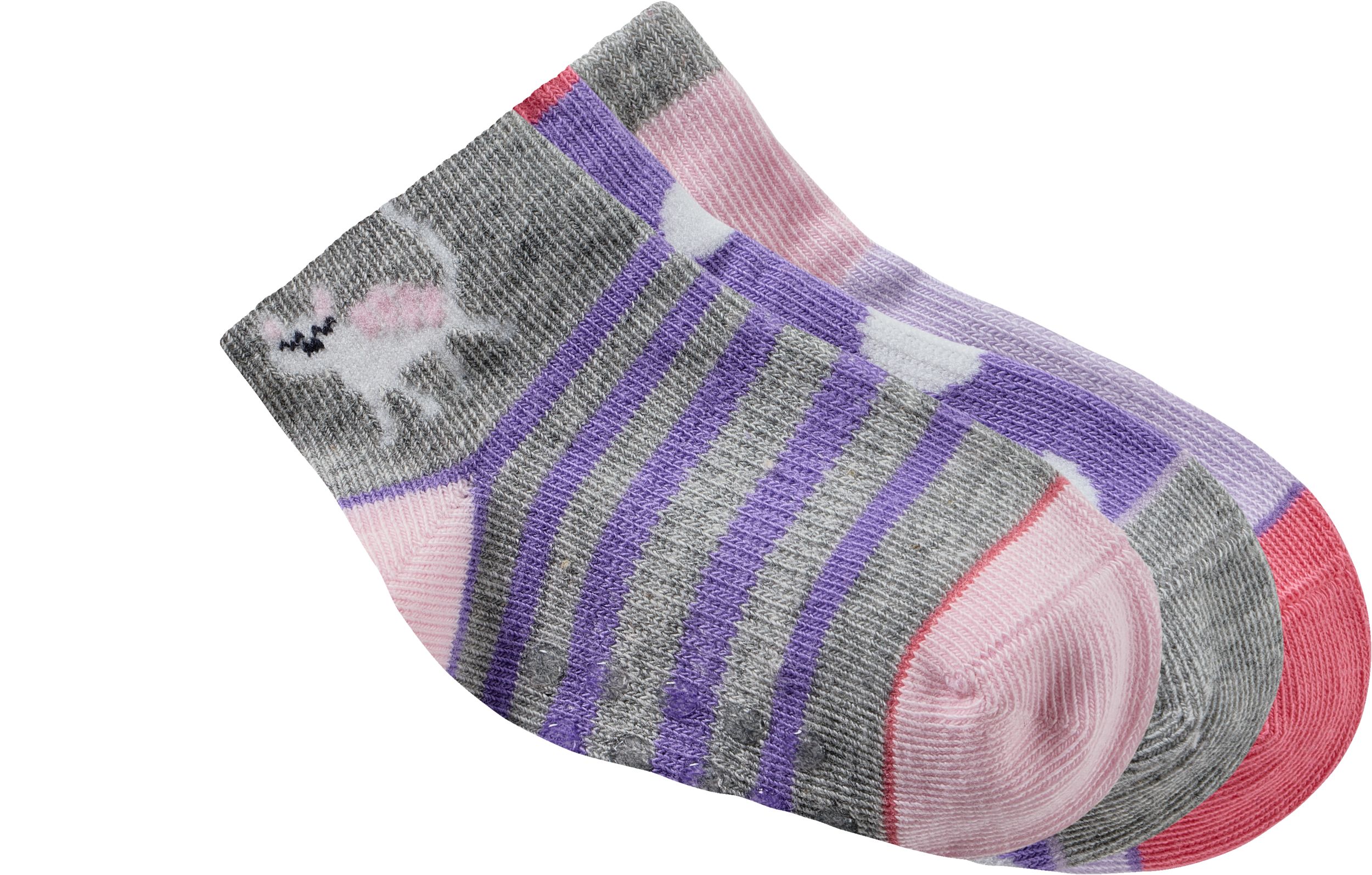 Ripzone Girls' Cats Quarter Crew Socks - 3 Pack