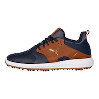 PUMA Men's Ignite PWRADAPT Caged Crafted Spiked Leather Golf Shoes Side_Left