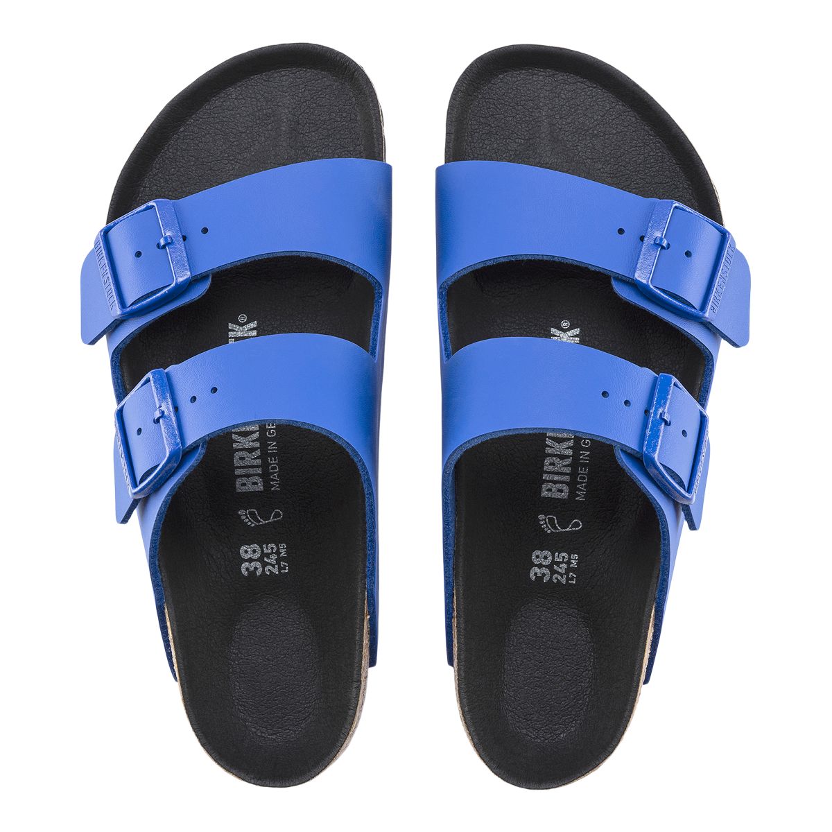 Birkenstock Men's Arizona Birko-Flor Two Strap Slides/Sandals, Leather