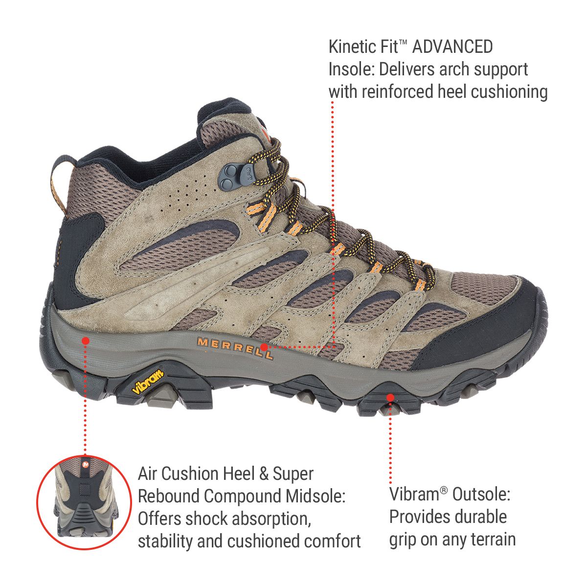 Merrell Men's Moab 3 Vent Hiking Boots