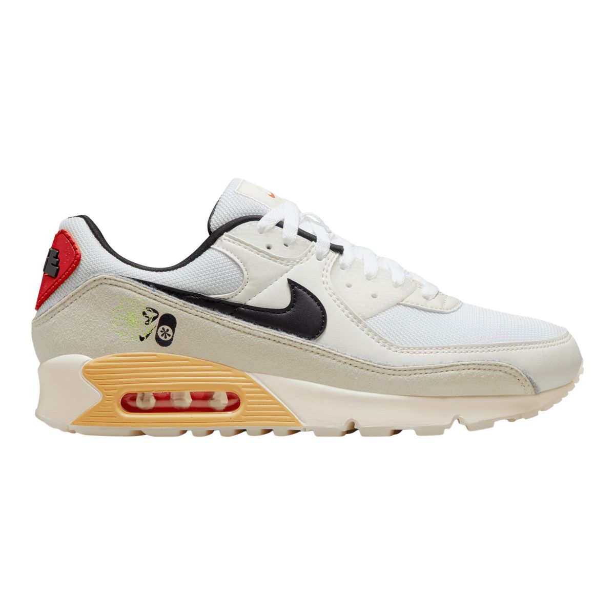 Nike Air Max 90 GTX Mens Shoes, Black/Tour Yellow-cargo Khaki, 7