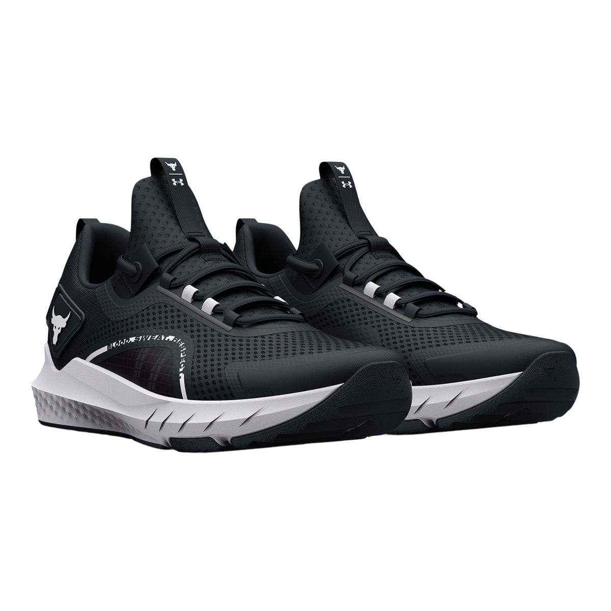 Under Armour Mens Project Rock 3 Black HOVR Training Shoes