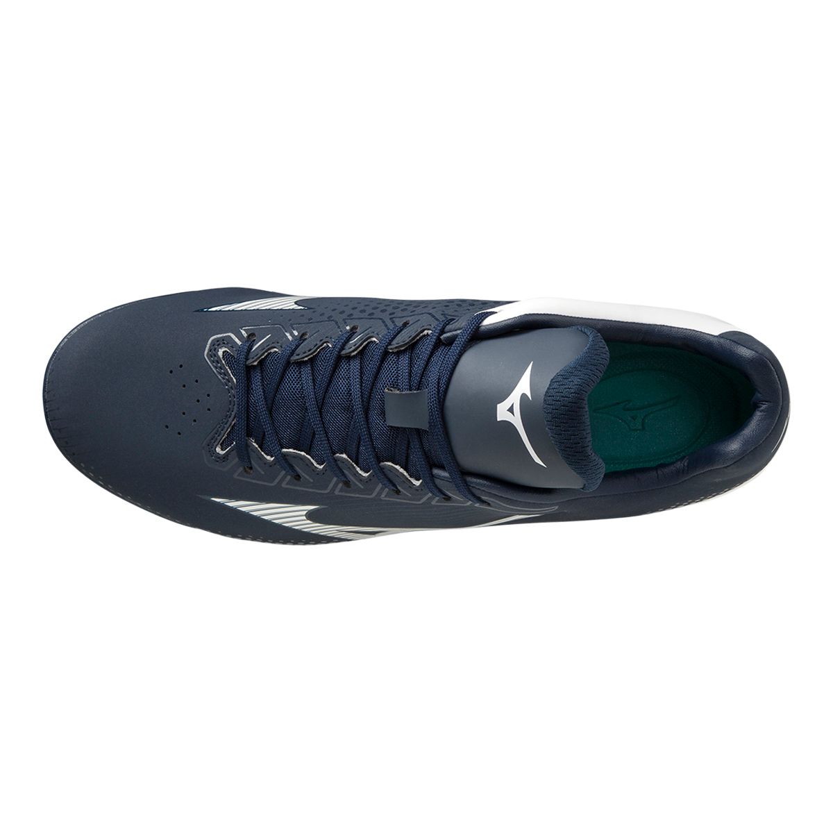 Mizuno Men's Wave Lightrevo Rubber Molded Low-Cut Baseball Cleats Overhead_Flat