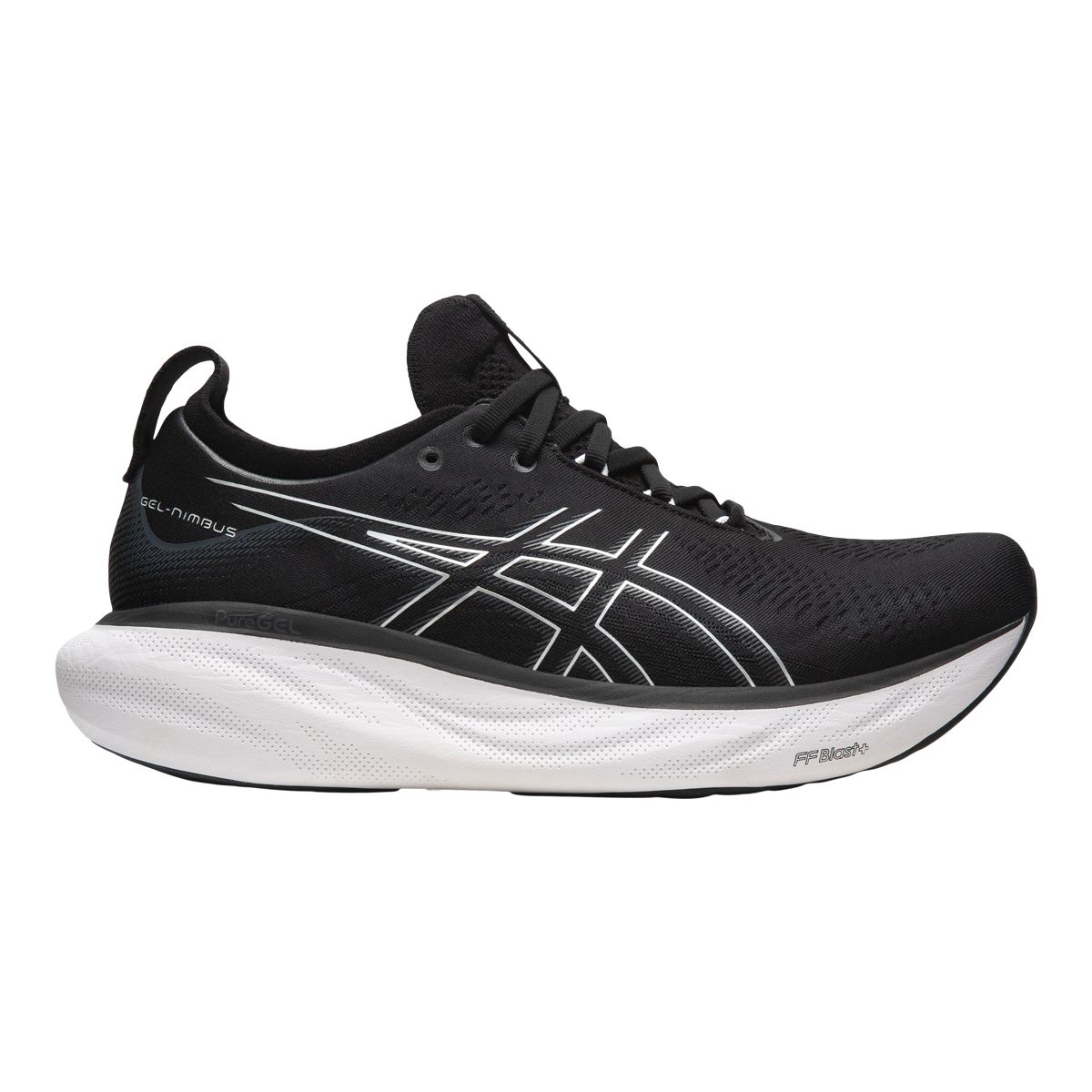 Image of Asics Men's Gel Nimbus 25 Extra Wide Knit Cushioned Running Shoes
