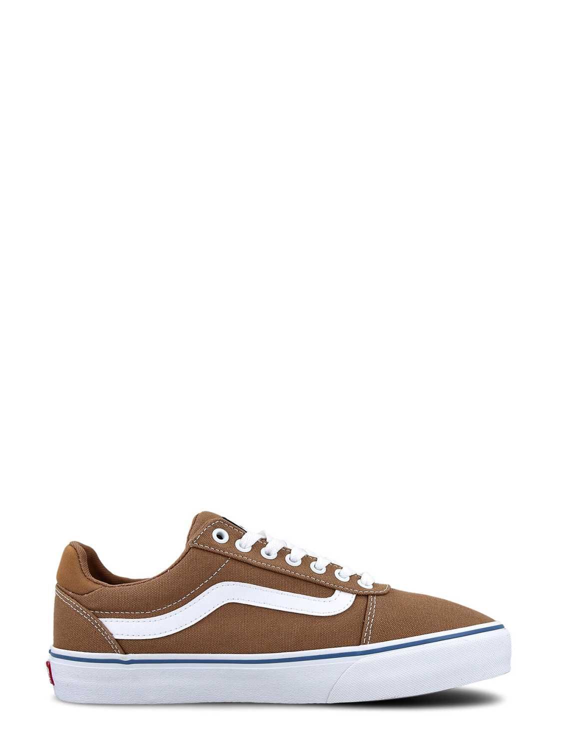 Brown canvas cheap vans