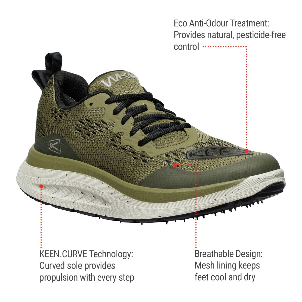 KEEN Men's WK400 Walking Shoes
