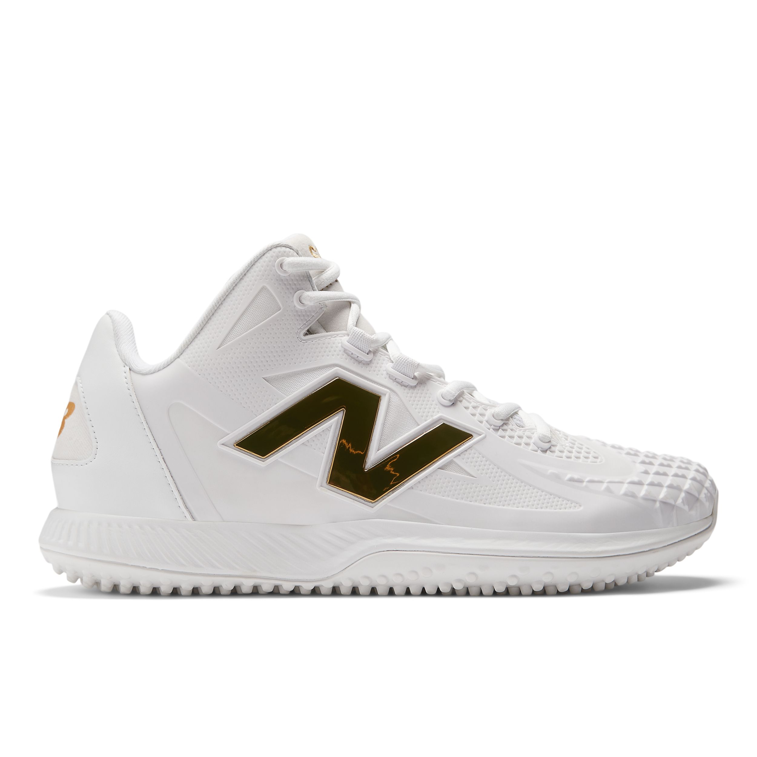 Fresh Foam White And Gold Cleats Baseball New Balance Baseball