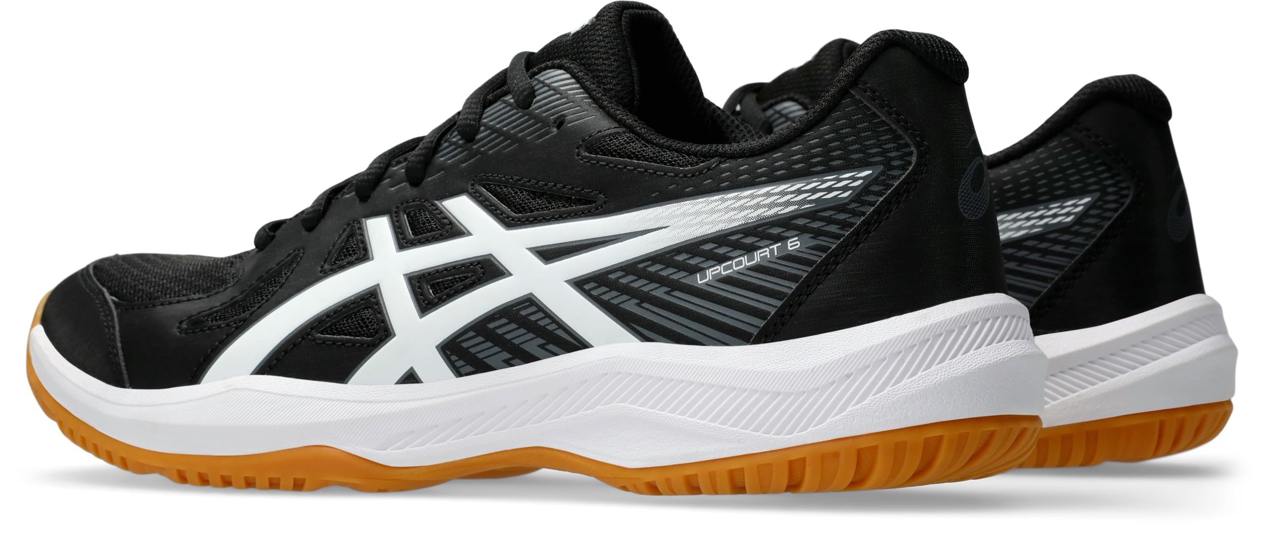 シューズ ASICS UPCOURT 6 Asics Upcourt 6 Men's Indoor Court Shoe (White/Black