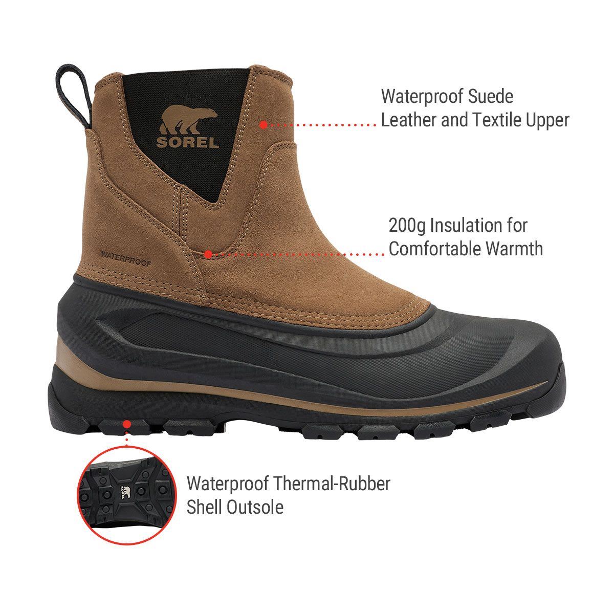 Sorel Men's Buxton™ Pull On Waterproof Winter Boots