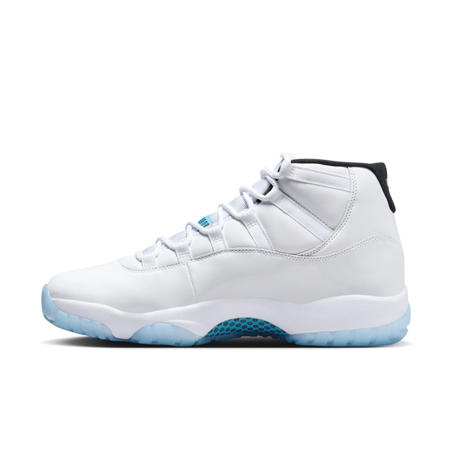 men's jordan 11 retro legend blue basketball shoes