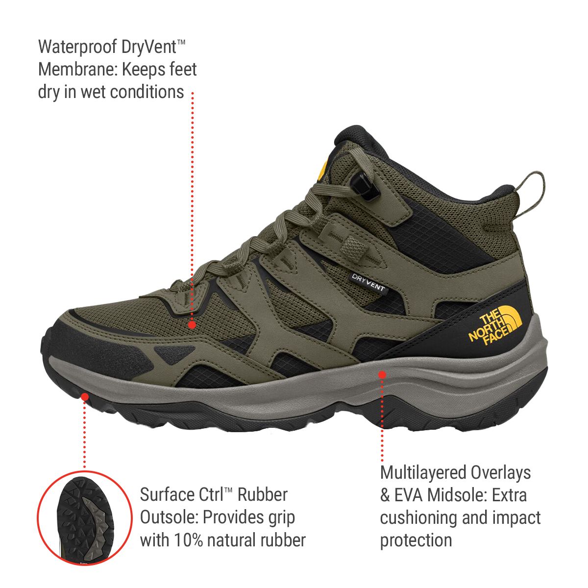 The North Face Men's Hedgehog 3 Mid Waterproof Boots