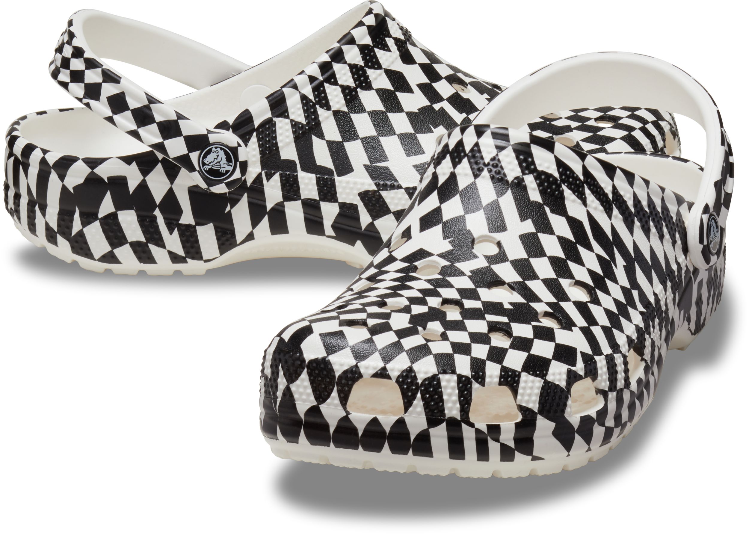 Crocs Men's Classic Clog Warped Check Clog Sandals