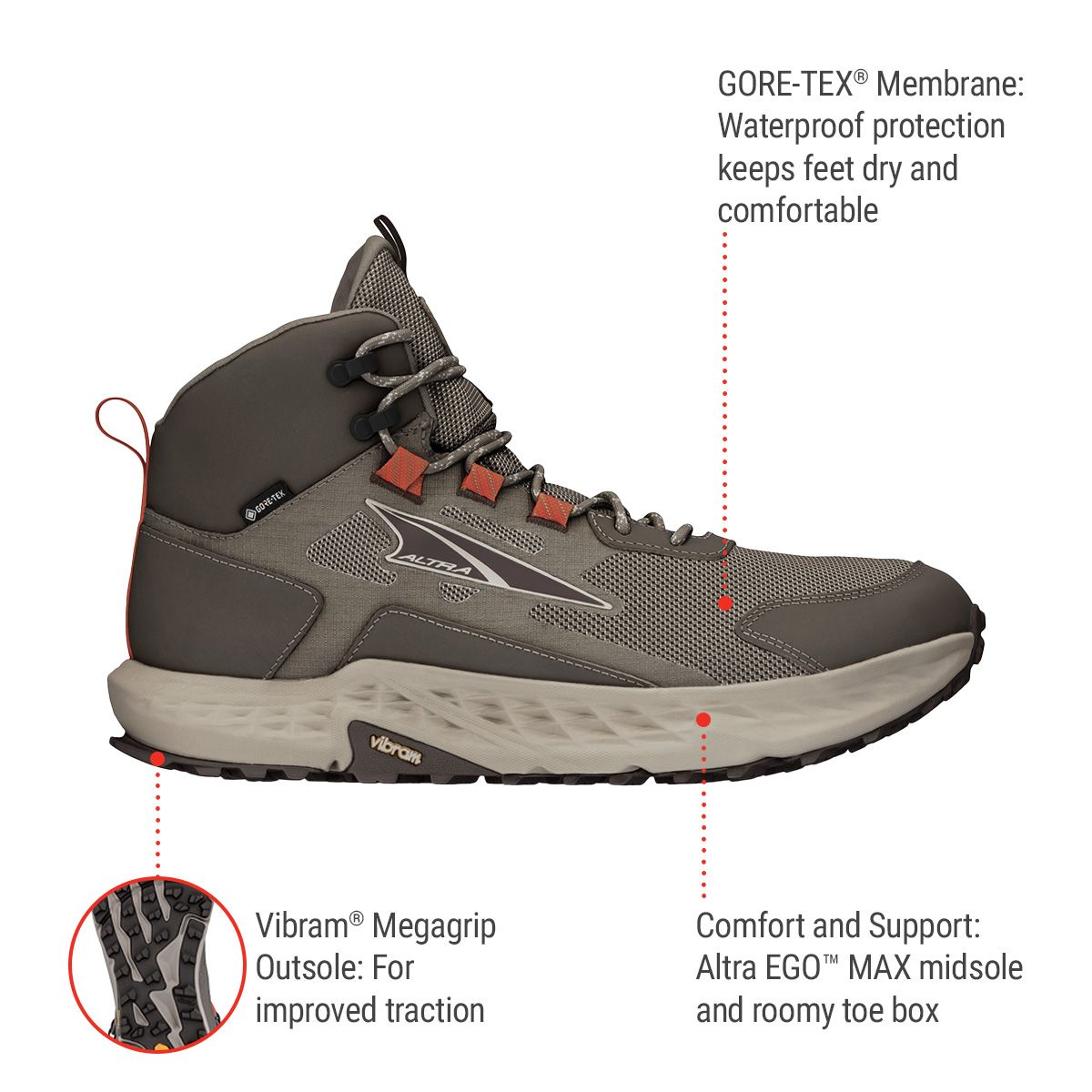 Altra Men's Timp 5 Hike Gore-Tex Hiking Shoes