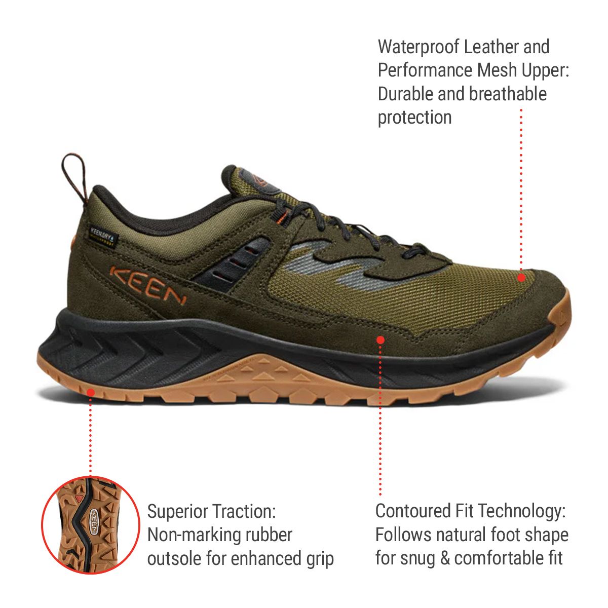 Keen Men's Hightrail Waterproof Hiking Shoes