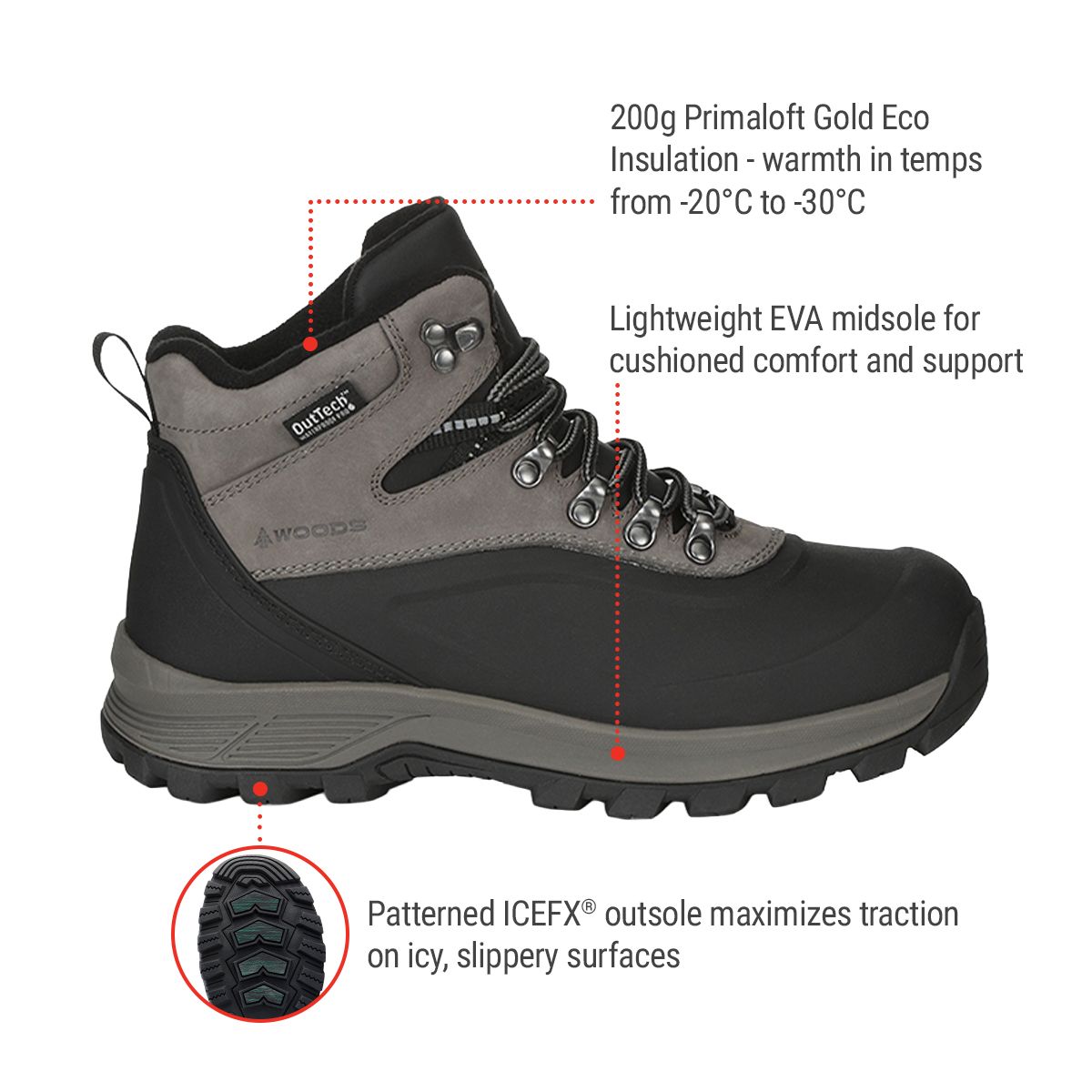 Woods Men's Selwyn ICEFX® Shell Winter Boots