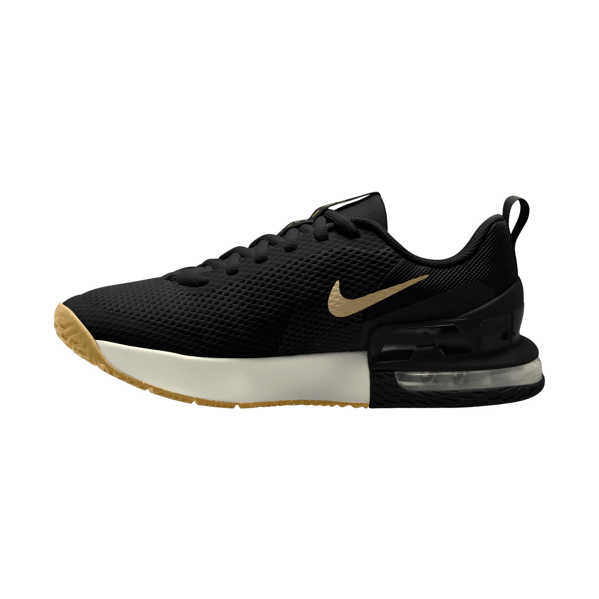 nike running air max sequent 4 trainers in white and gold