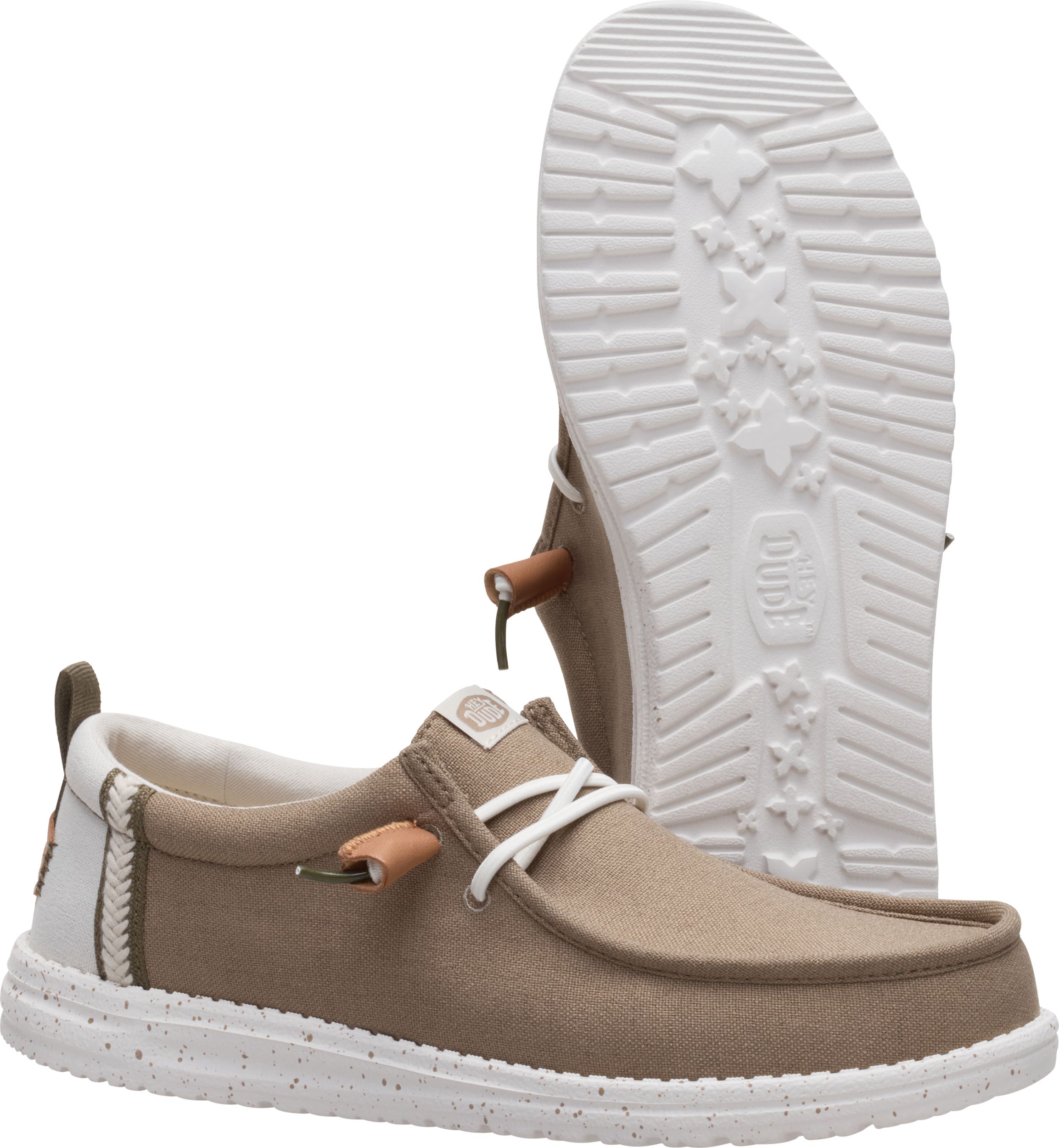 HEYDUDE Men's Wally Craft Comfortable Slip-On Shoes with Elastic Laces