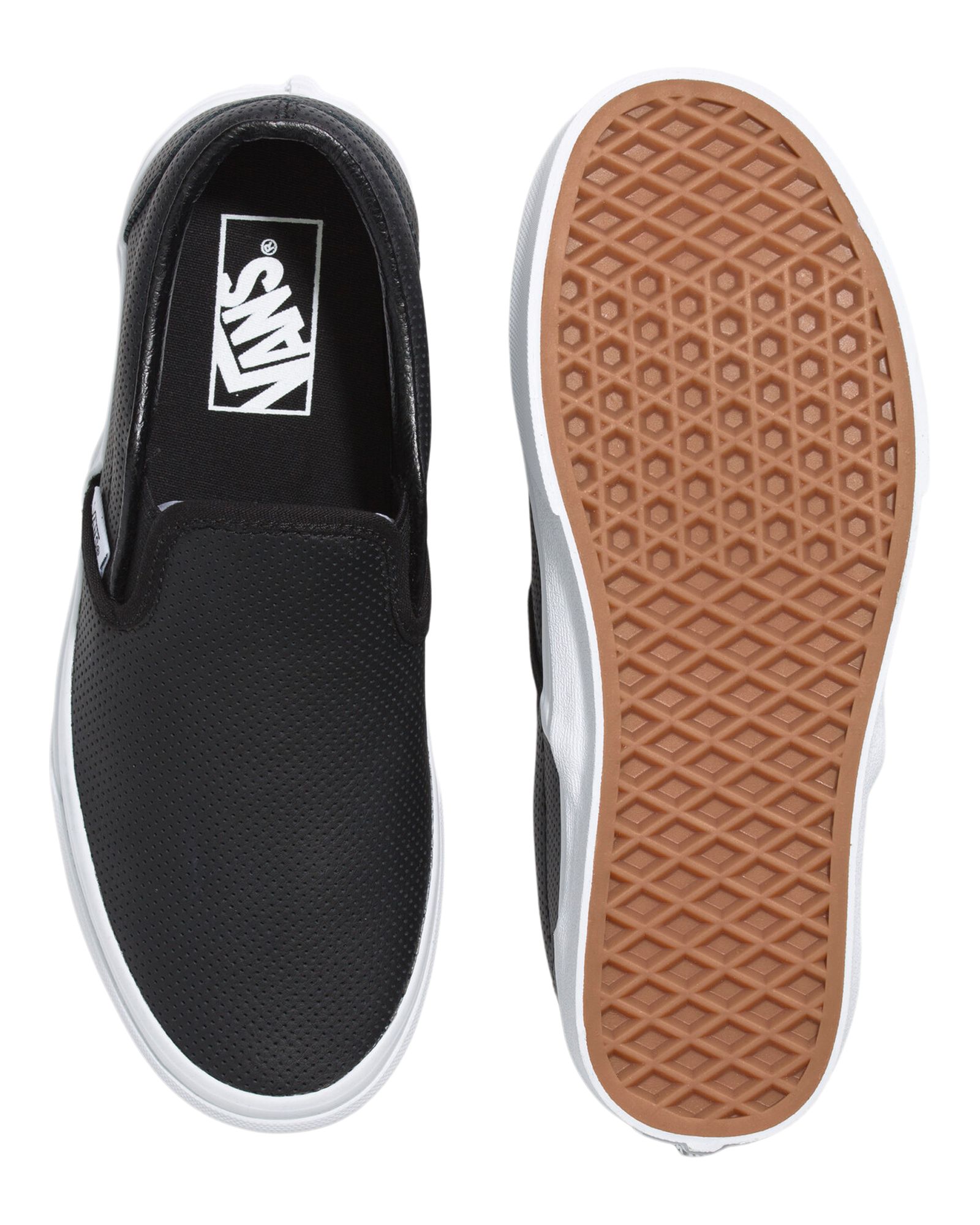 Vans Women's Classic Slip-On Perforated Leather Skate Shoes