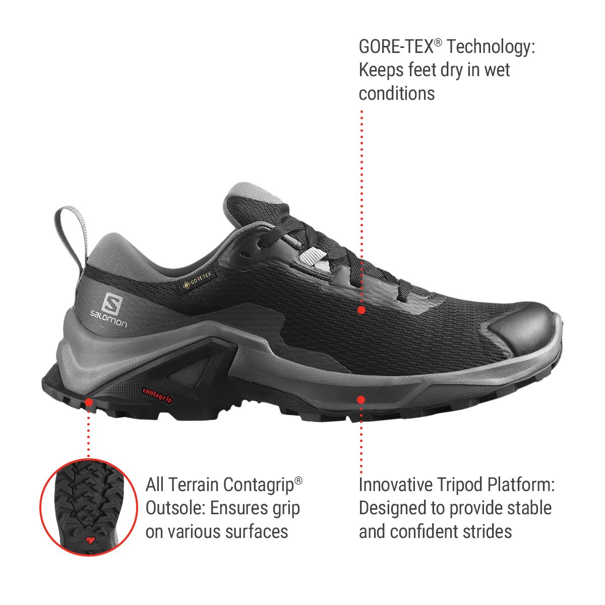 Salomon Women's X Reveal Hiking Shoes