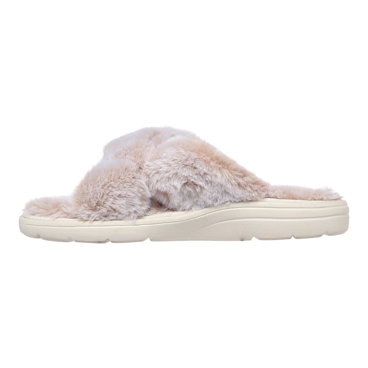 Skechers Women's GO Lounge Arch Fit Slippers, Slip On, Open Toe, Indoor, Faux Fur