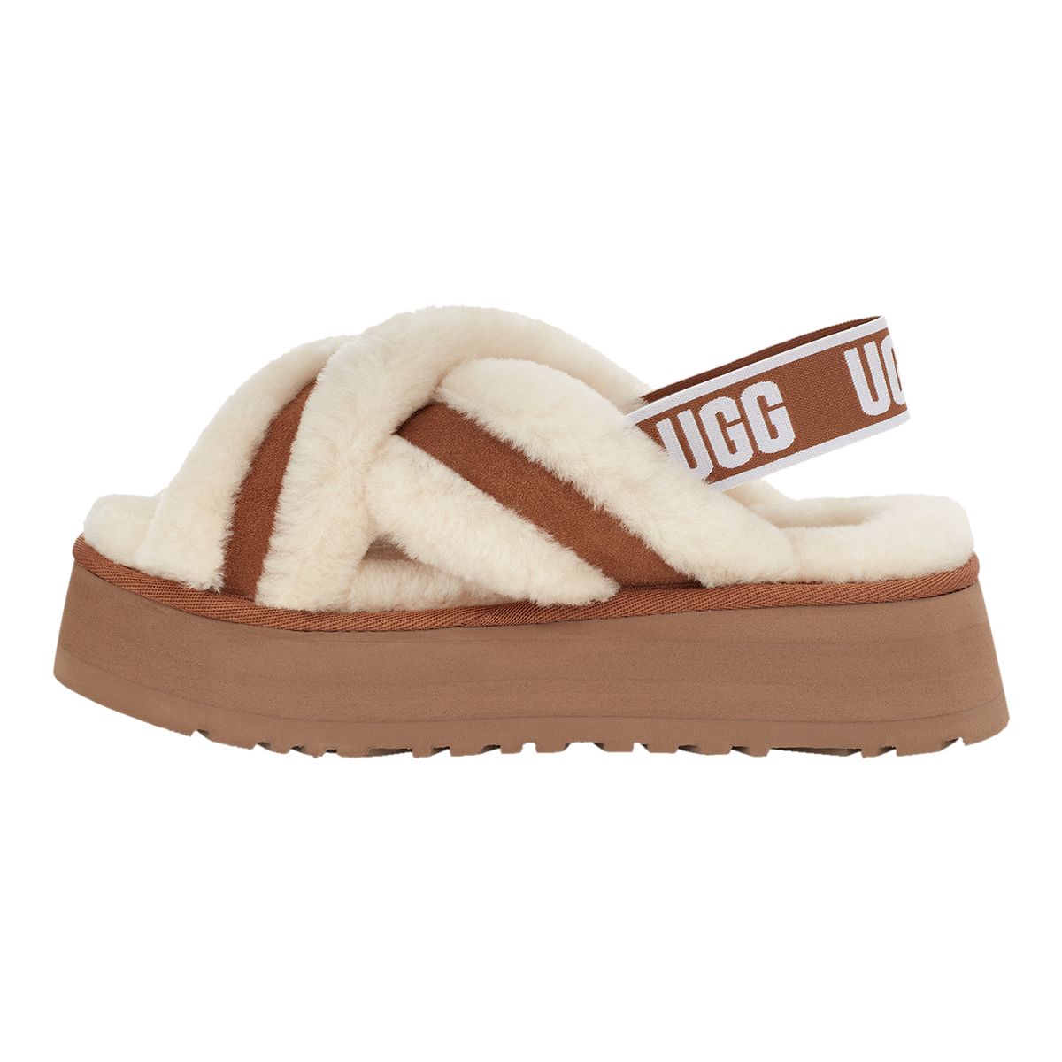 UGG Women's Disco Cross Slide Sandals, Slip On, Platform, Open Toe, Indoor, Outdoor