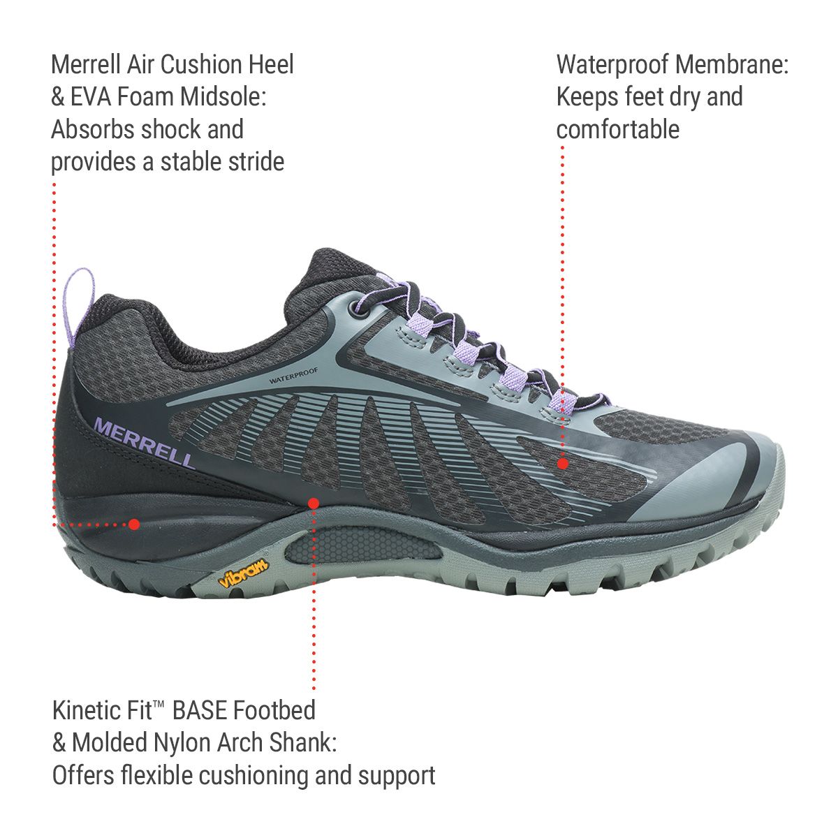 MERRELL Siren Edge 3 ハイキングシューズ Women - Siren Edge 3 Waterproof - Shoes | Merrell