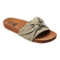 Reef Women's Knotty Scout One Strap Slides/Sandals Front_Three_Fourths_Angled_Right