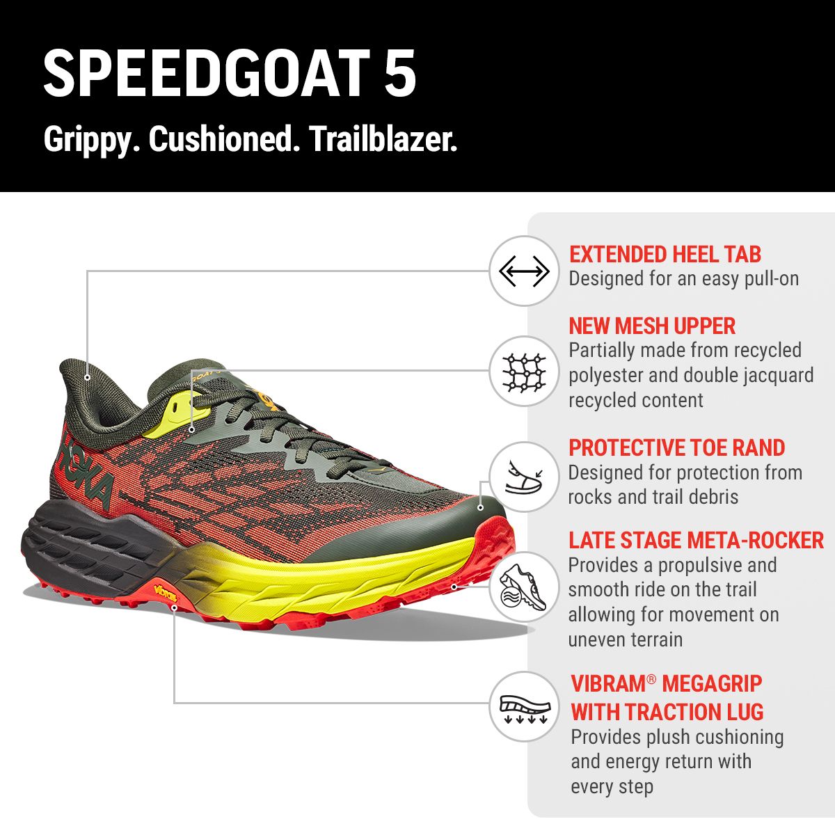 HOKA Women's Speedgoat 5 Trail Running Shoes