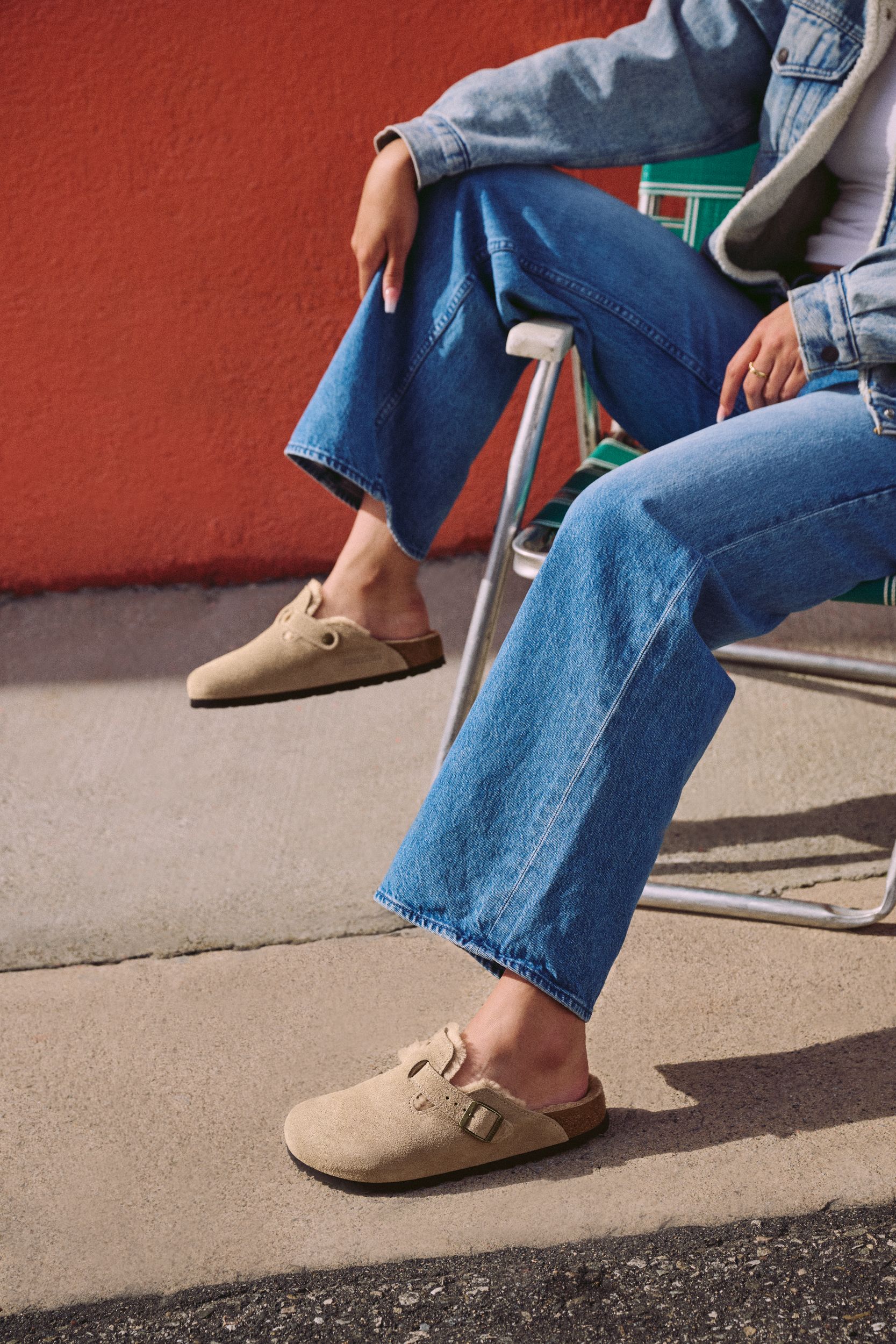 Birkenstock Women's Boston Shearling Suede Clogs